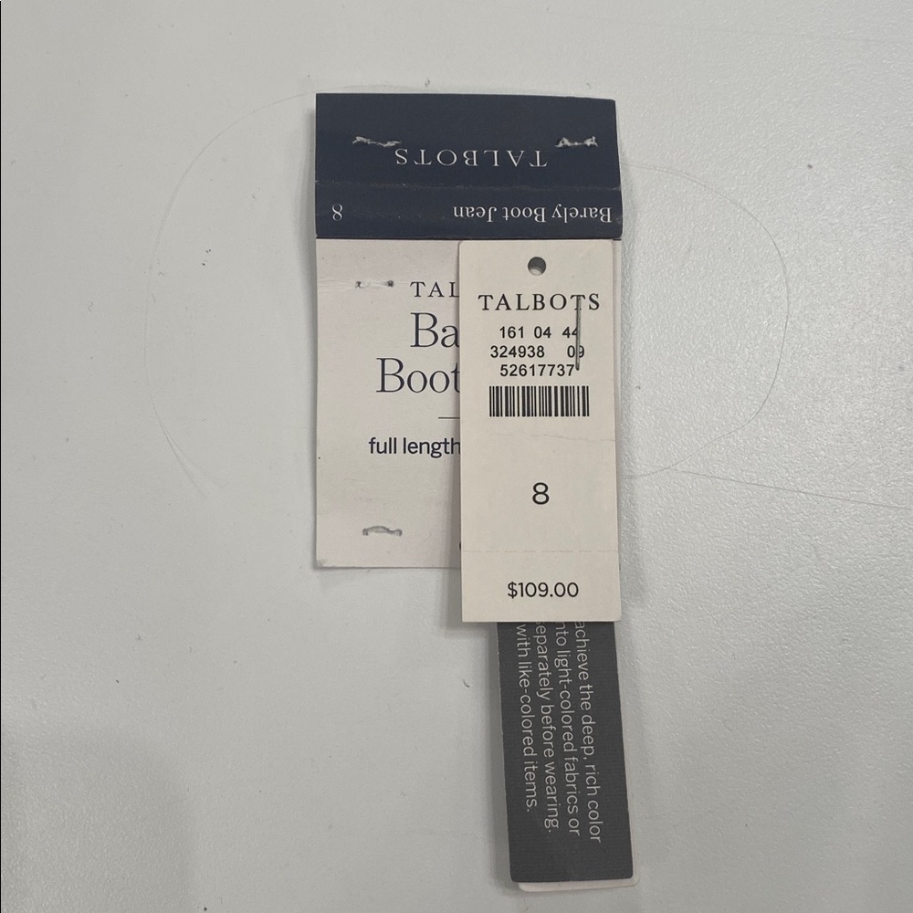 TALBOTS SIZE 8 BARELY BOOT JEANS - BLACK - Picture 3 of 7